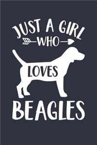 Just A Girl Who Loves Beagles Notebook - Gift for Beagle Lovers and Dog Owners - Beagle Journal