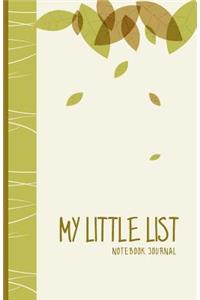 My Little List Notebook Journal