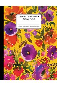 Composition Notebook College Ruled 8.5x11 In 21.59x27.94 50 Sheets/100 Pages