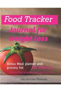 Food Tracker Journal for Weight Loss 52 Week