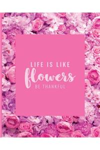 Life is Like Flowers Be Thankful