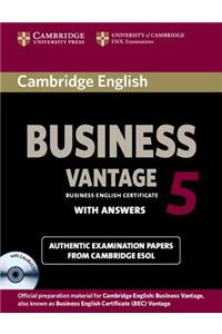 Cambridge English Business 5 Vantage Self-Study Pack (Student's Book with Answers and Audio CDs (2))