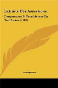 Extraits Des Assertions