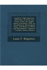 Analecta Anglo-Saxonica