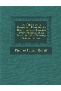 de L'Objet de La Possession