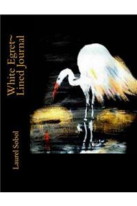 White Egret Lined Journal