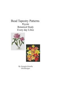 Bead Tapestry Patterns Peyote Botanical Study Every Day Lilies