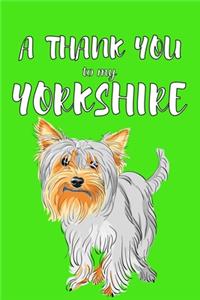 A Thank You To My Yorkshire