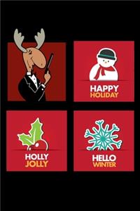 Happy holiday holly jolly hello winter