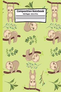 Sloth Composition Notebook