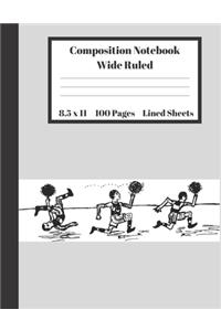 Composition Notebook Wide Ruled Lined Sheets