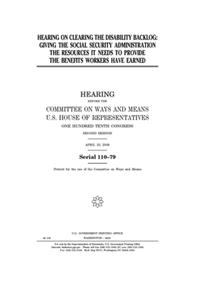 Hearing on clearing the disability backlog