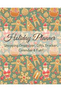 Holiday Planner 2019: Holiday Shopping Journal Organizer for Busy People, Expense Tracker and New Year's Eve Celebration Notebook