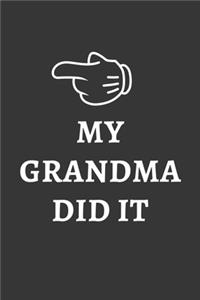 My Grandma Did It Notebook
