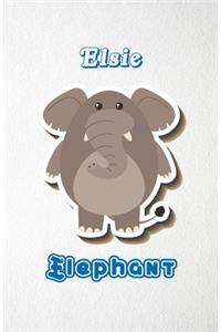 Elsie Elephant A5 Lined Notebook 110 Pages