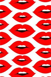 Lips: Kisses & Smooches - 150 Lined Journal Pages Planner Diary Notebook with Lip Pattern on the Cover