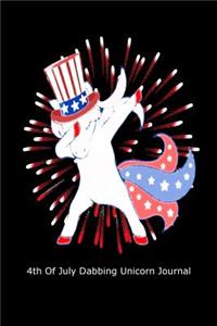 4th Of July Dabbing Unicorn Journal