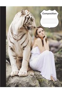 White Tiger Composition Notebook