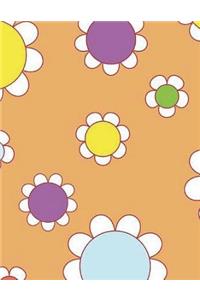 Floral Notebook Large Size 8.5 x 11 Ruled 150 Pages