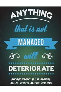 Academic Planner July 2019-June 2020