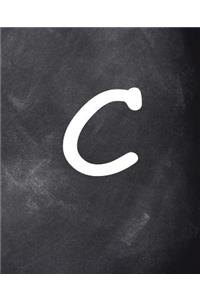 Monogram C School Composition Book Personalized Letter C Chalkboard 130 Pages