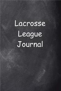 Lacrosse League Journal Chalkboard Design