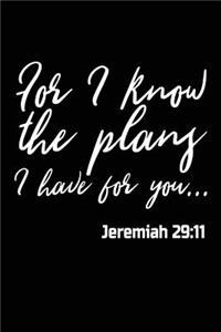 For I Know the Plans I Have for You Jeremiah 29