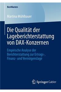 Die Qualität Der Lageberichterstattung Von Dax-Konzernen