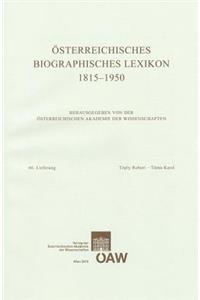 Osterreichisches Biographisches Lexikon 1815-1950, 66. Lieferung
