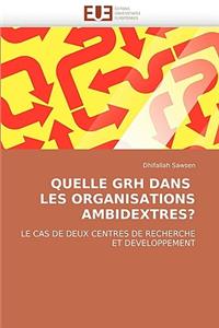 Quelle Grh Dans Les Organisations Ambidextres?