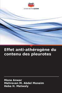 Effet anti-athérogène du contenu des pleurotes