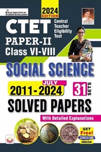 CTET Paper 2 Class 6 To 8 Social Science 2011 to July 2024 Solved Papers 31 Sets (English Medium) (5083)