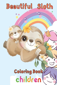 Beautiful Sloth Coloring book children