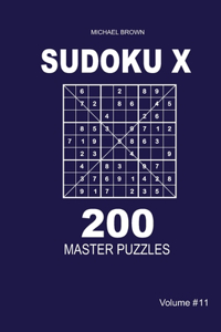 Sudoku X - 200 Master Puzzles 9x9 (Volume 11)