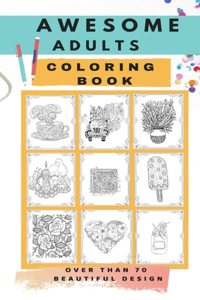 Awesome adults coloring book