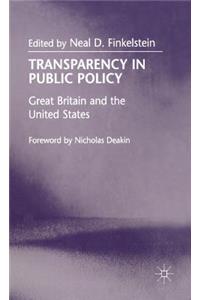 Transparency in Public Policy