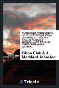 Filson Club Publications