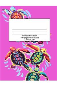 Composition Book Wide Ruled 100 Pages (7.44 x 9.69)