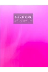 Daily planner July 19 - June 20
