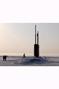 US Navy Los Angeles Class Attack Submarine USS Alexandria SSN 757 Breaking Through Ice Journal
