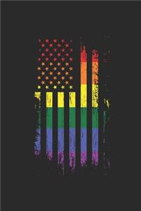 LGBT Pride - USA Flag: Graph Ruled Notebook - Journal for LGBT Pride and 4th of July