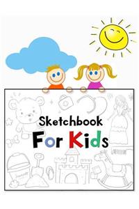 Sketchbook for Kids: A Cute Notebook With Blank Pages for Sketching, Doodling and Drawing