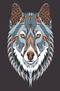Wolf head colorfull