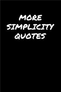 More Simplicity Quotes
