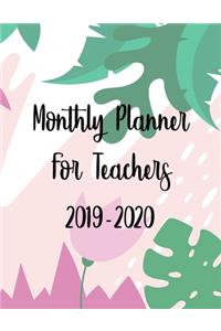 Monthly Planner for Teachers 2019-2020