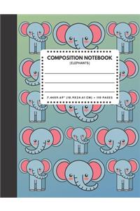 Composition Notebook Elephants