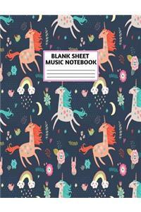 Blank Sheet Music Notebook