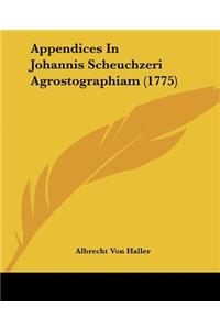 Appendices In Johannis Scheuchzeri Agrostographiam (1775)
