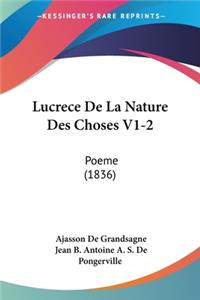 Lucrece De La Nature Des Choses V1-2