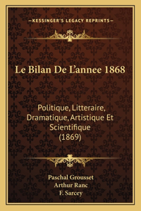 Le Bilan De L'annee 1868